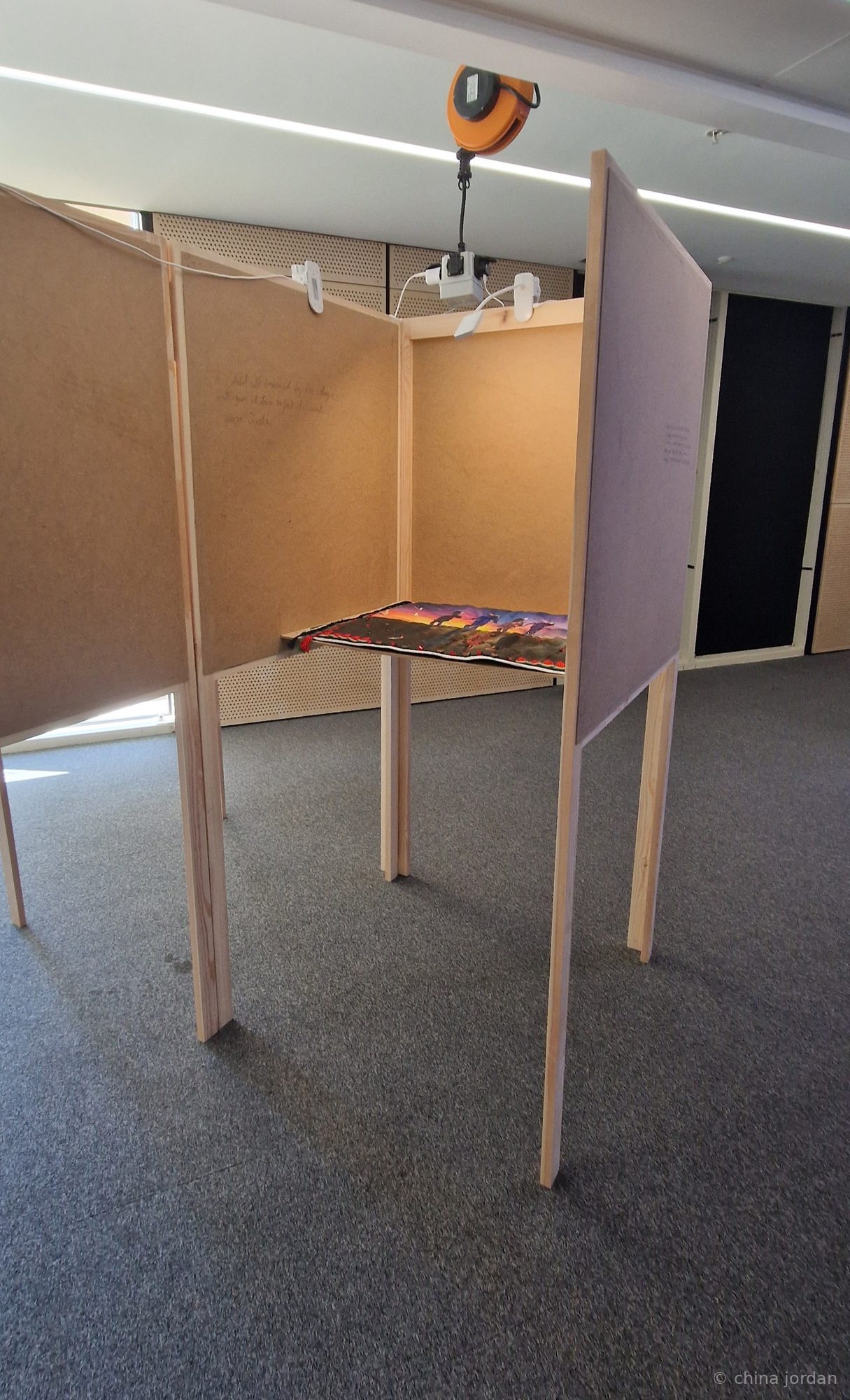 Between Us — open sculpture with Dream quilt inside