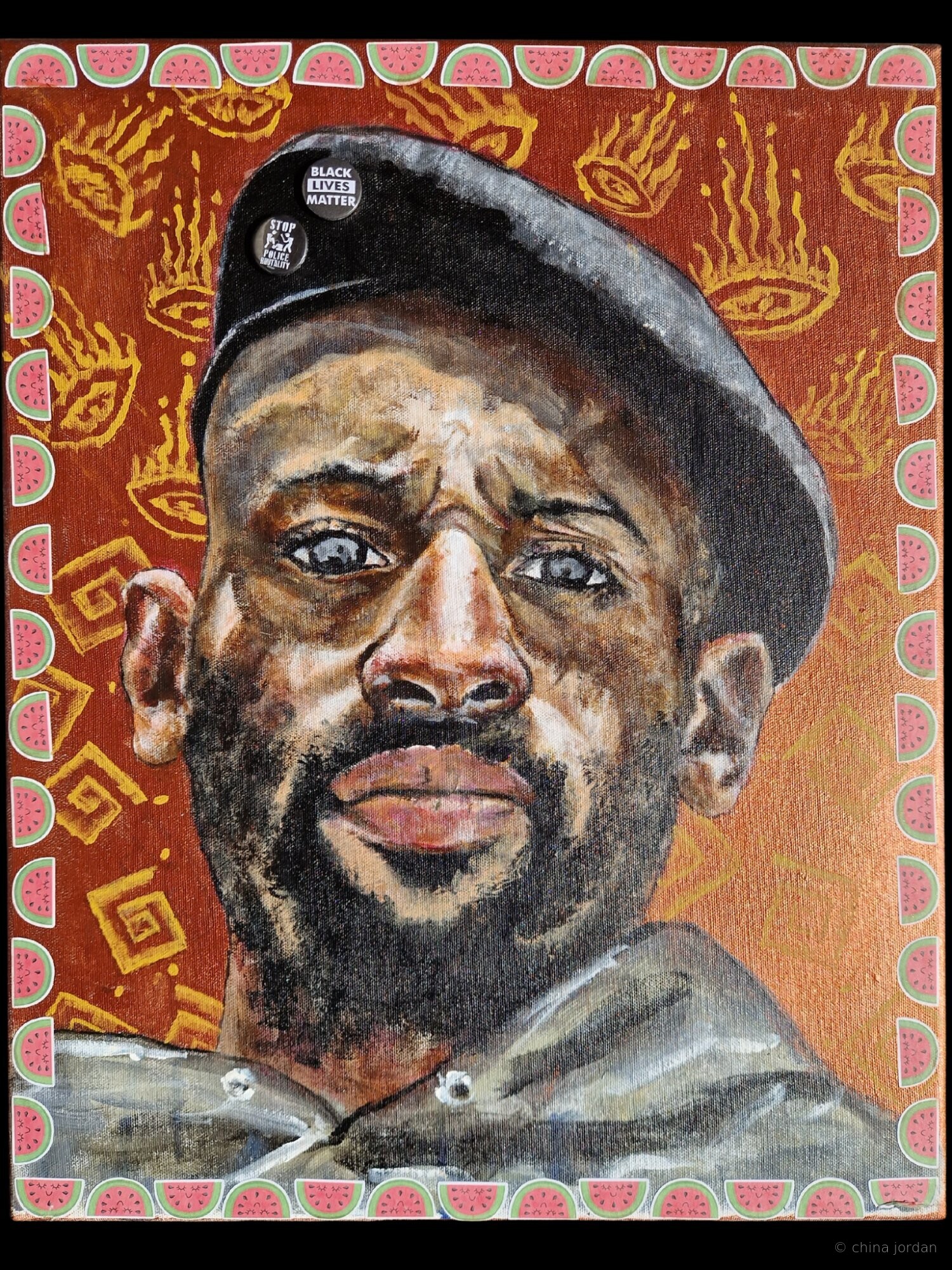 Kema (commissioned portrait) &mdash; multi-media painting